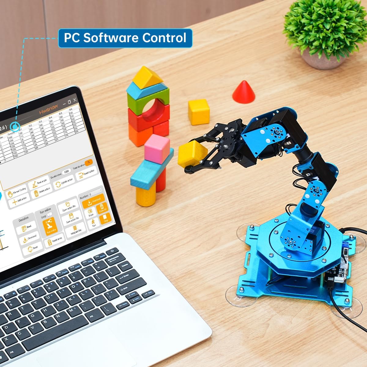 Robotic Arm for Arduino Coding Programming 6DOF Hiwonder-xArm1S STEM Educational Building Robot Arm Kits