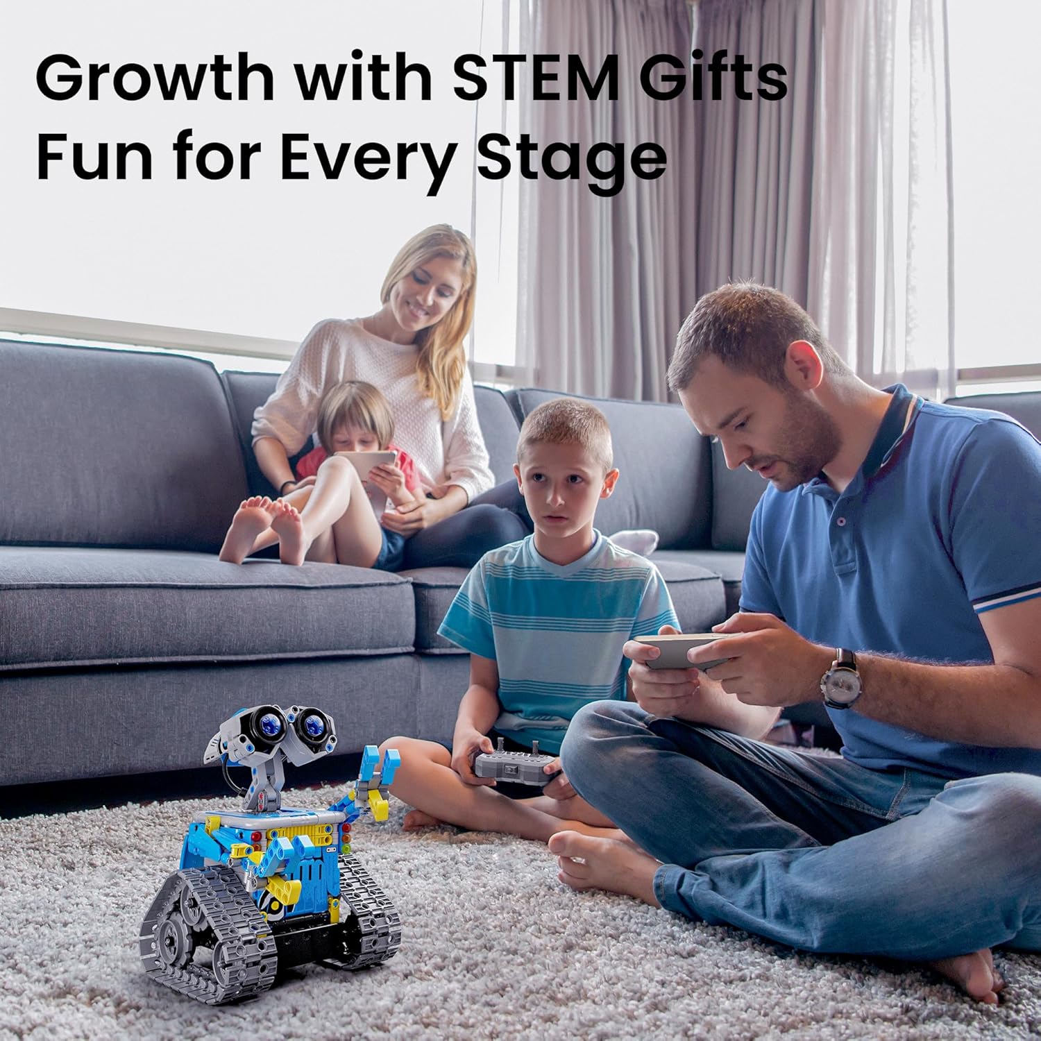 Sillbird Robot Building Kit with Remote Control STEM Gifts for Boys Ages 8-12
